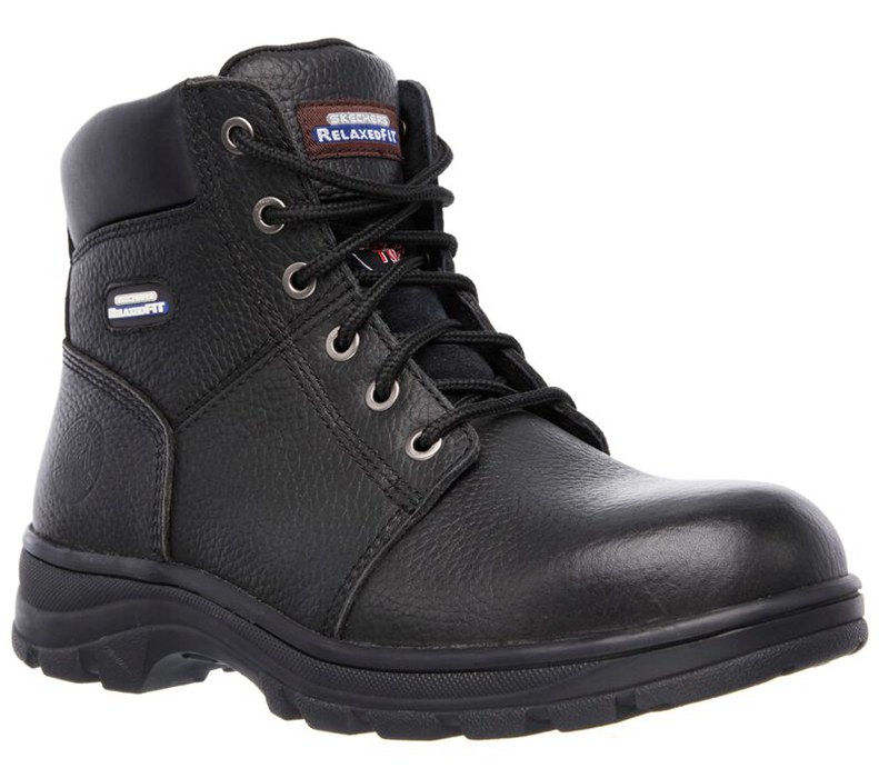 Skechers Herr Svarta Stövlar - Work: Relaxed Fit - Workshire St - Sverige (QREMF-3526)
